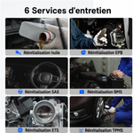 Valise Diagnostic Auto Pro — Scanner OBD2 Multimarque (CAN-FD, 15 fonctions d'entretien)