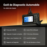 Valise Diagnostic Auto Pro — Scanner OBD2 Multimarque (CAN-FD, 15 fonctions d'entretien)